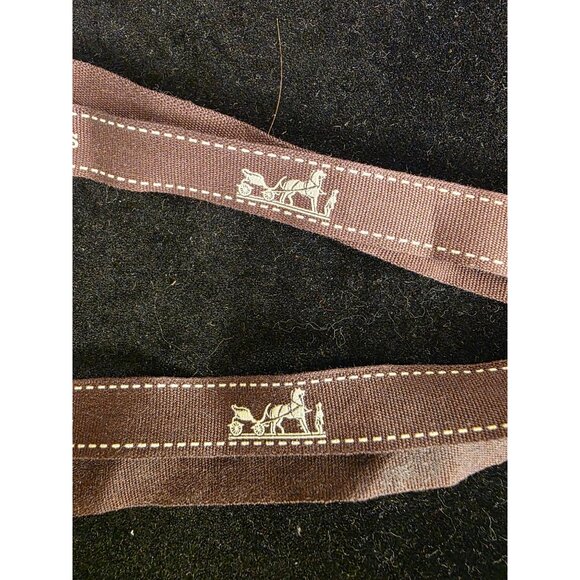 Authentic Hermès Paris Brown Ribbon Wrapping With Logo Design Authentic - Picture 2 of 4